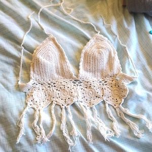 Crochet bathing suit top